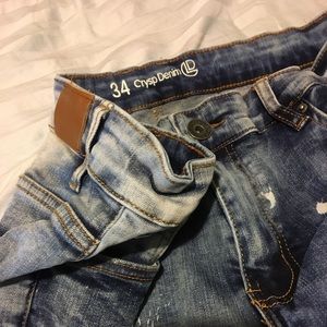 Ripped Crysp Denim Sz 34